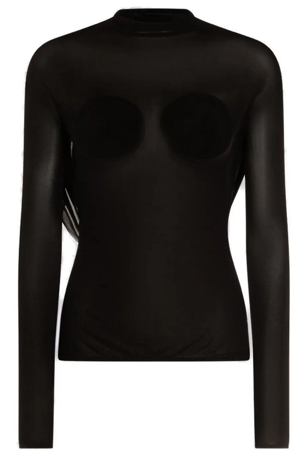 Sheer Long-Sleeve Top
