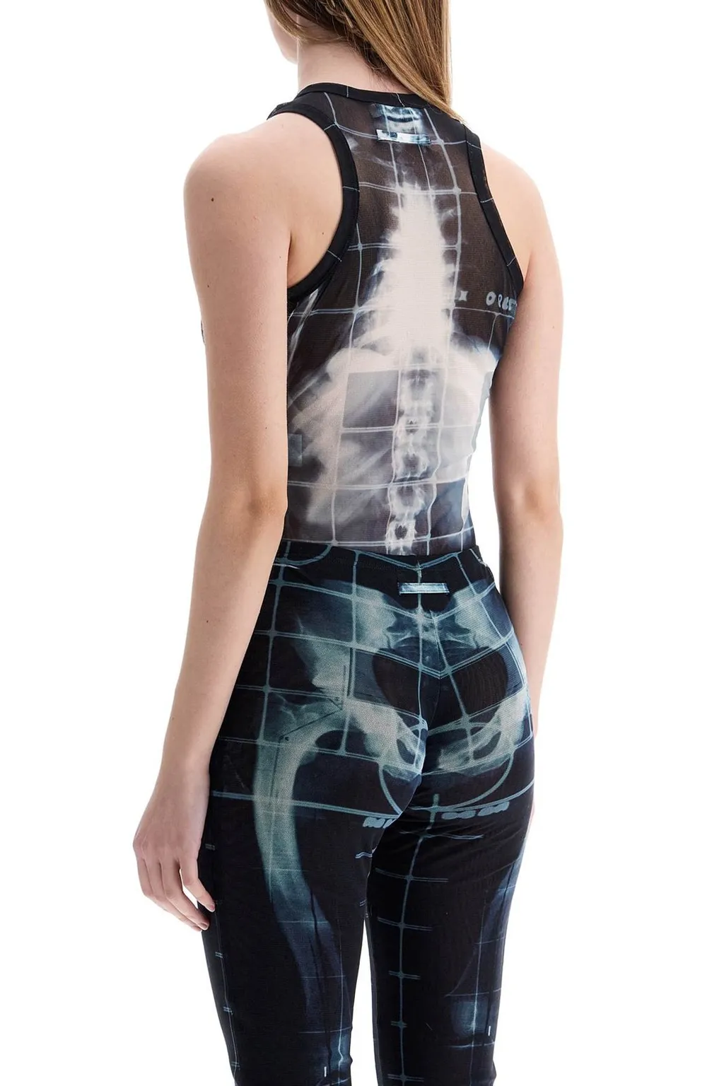 X-Ray Print Mesh Bodysuit