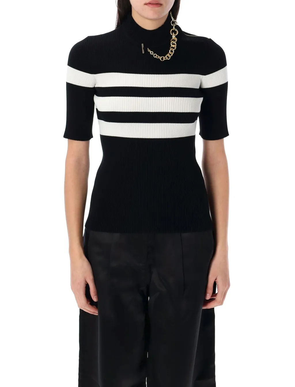 Striped Turtleneck Top