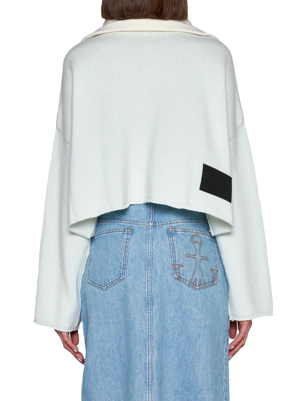 Cropped Half-Zip Sweater