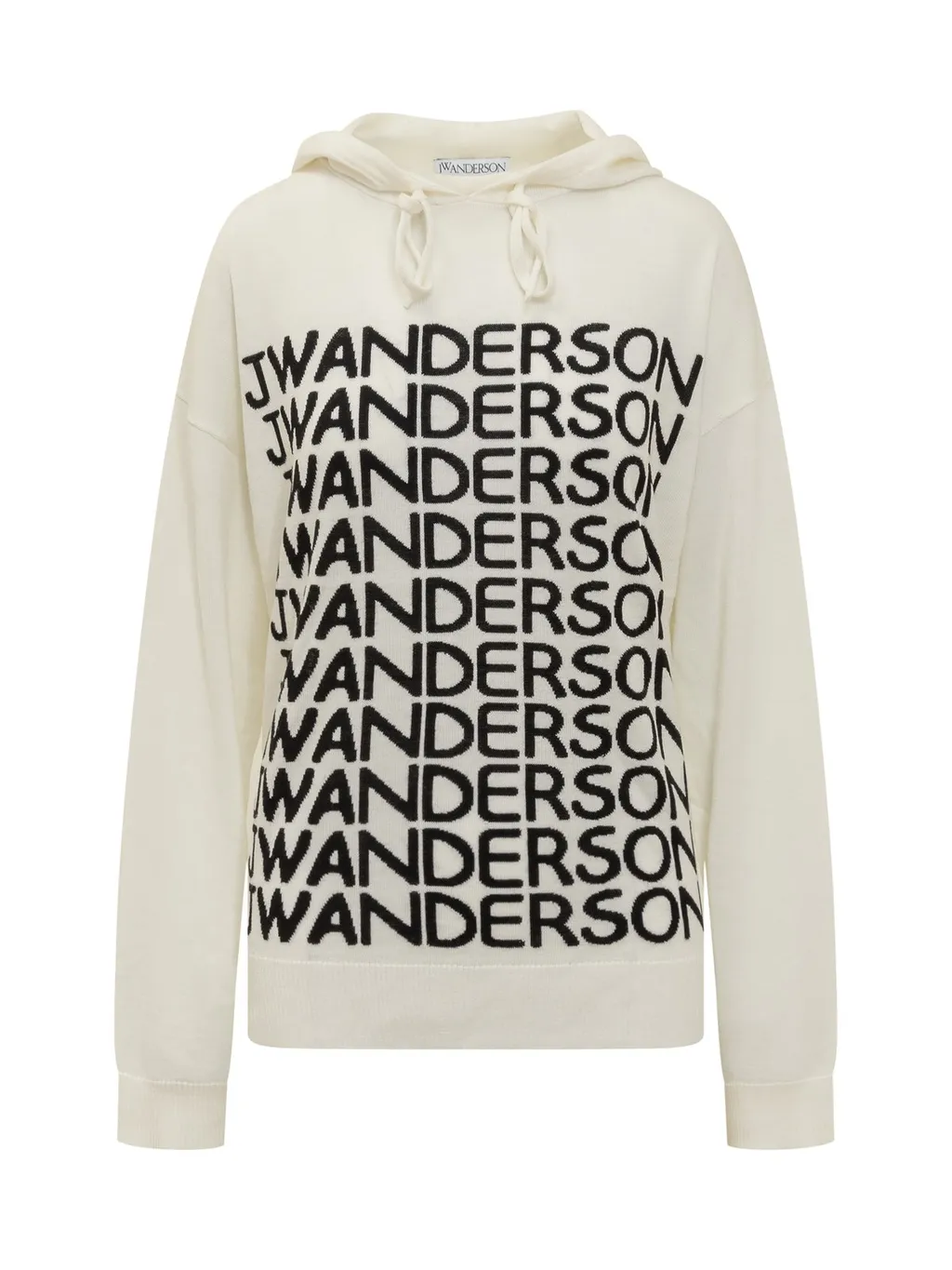 Logo Intarsia Knit Hoodie