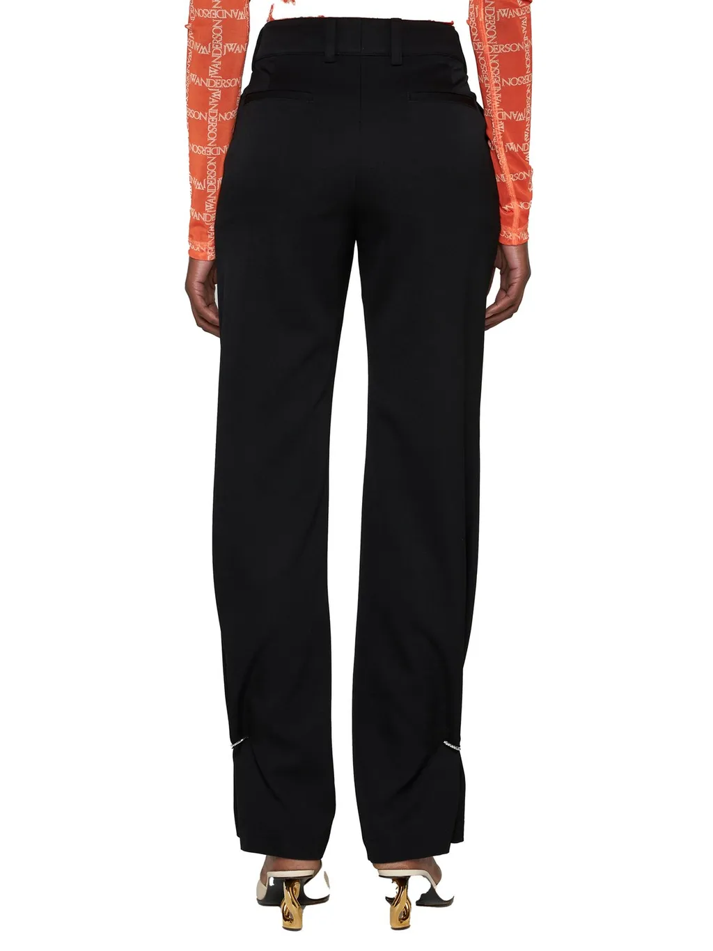 High-Waisted Straight-Leg Trousers