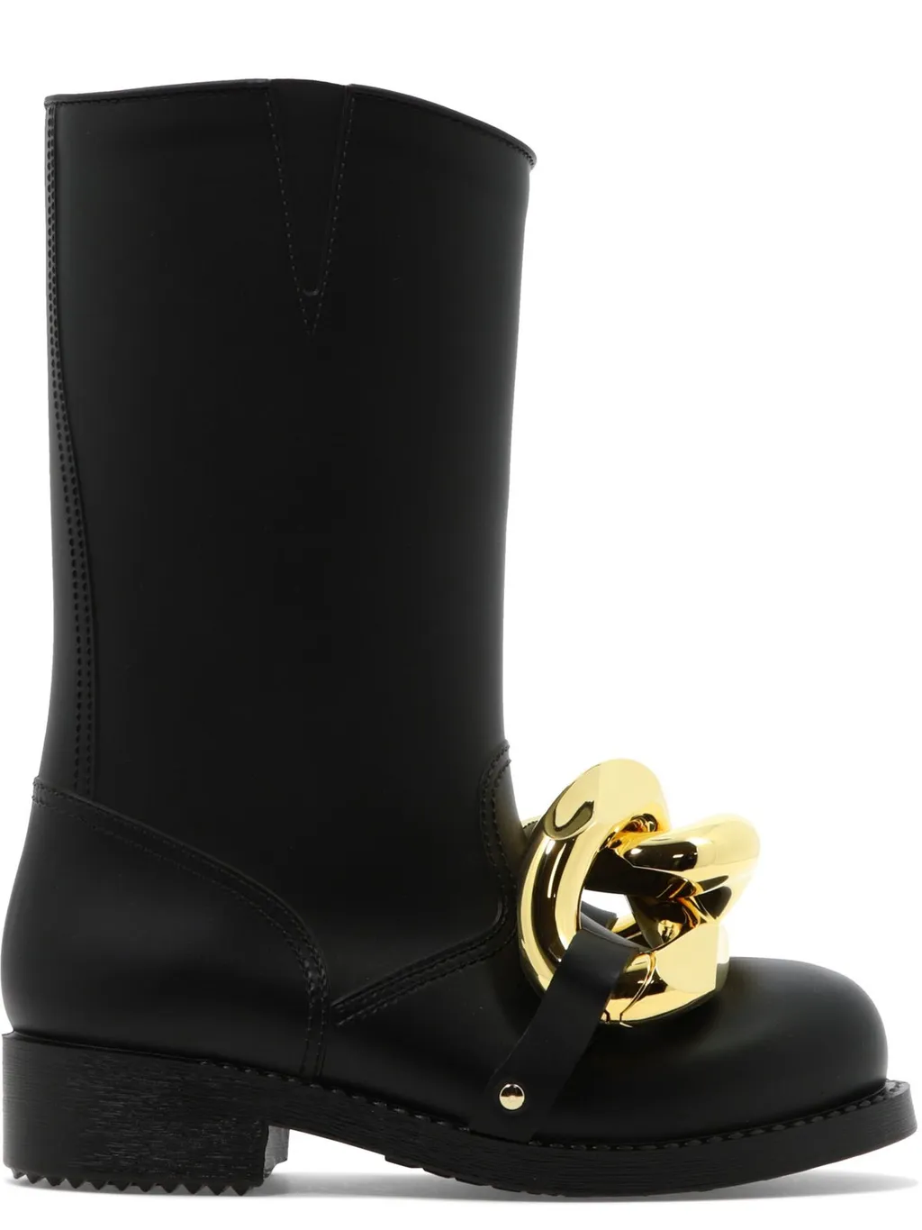 Biker Boots With Chain Detail