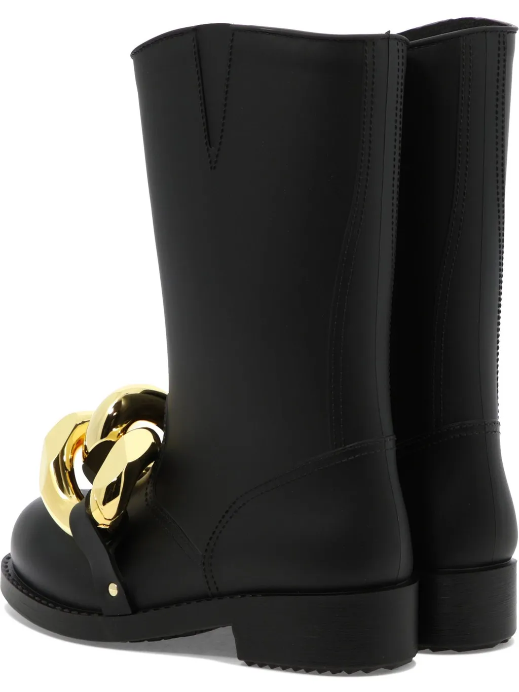 Biker Boots With Chain Detail