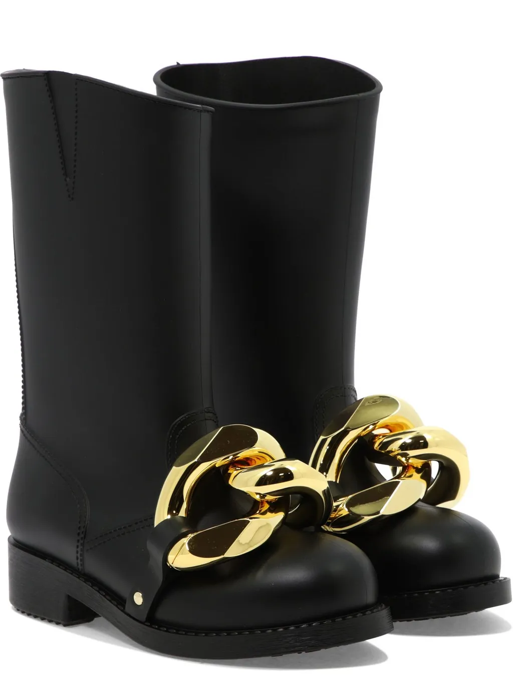 Biker Boots With Chain Detail