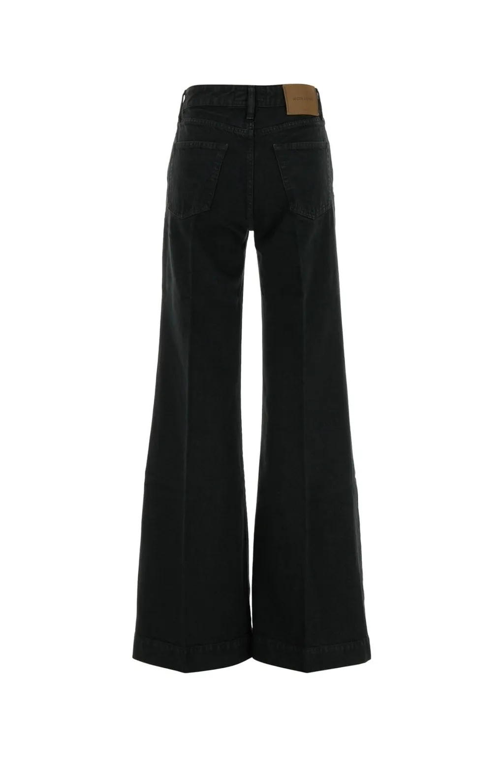 High-Rise Flare Jeans With Frayed Hem