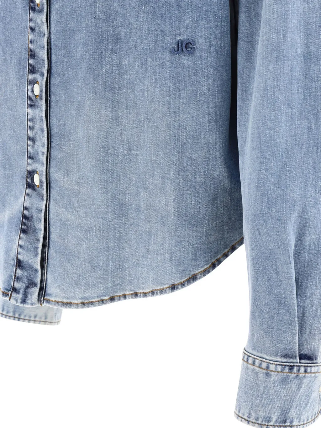 Denim Shirt With Twisted Back