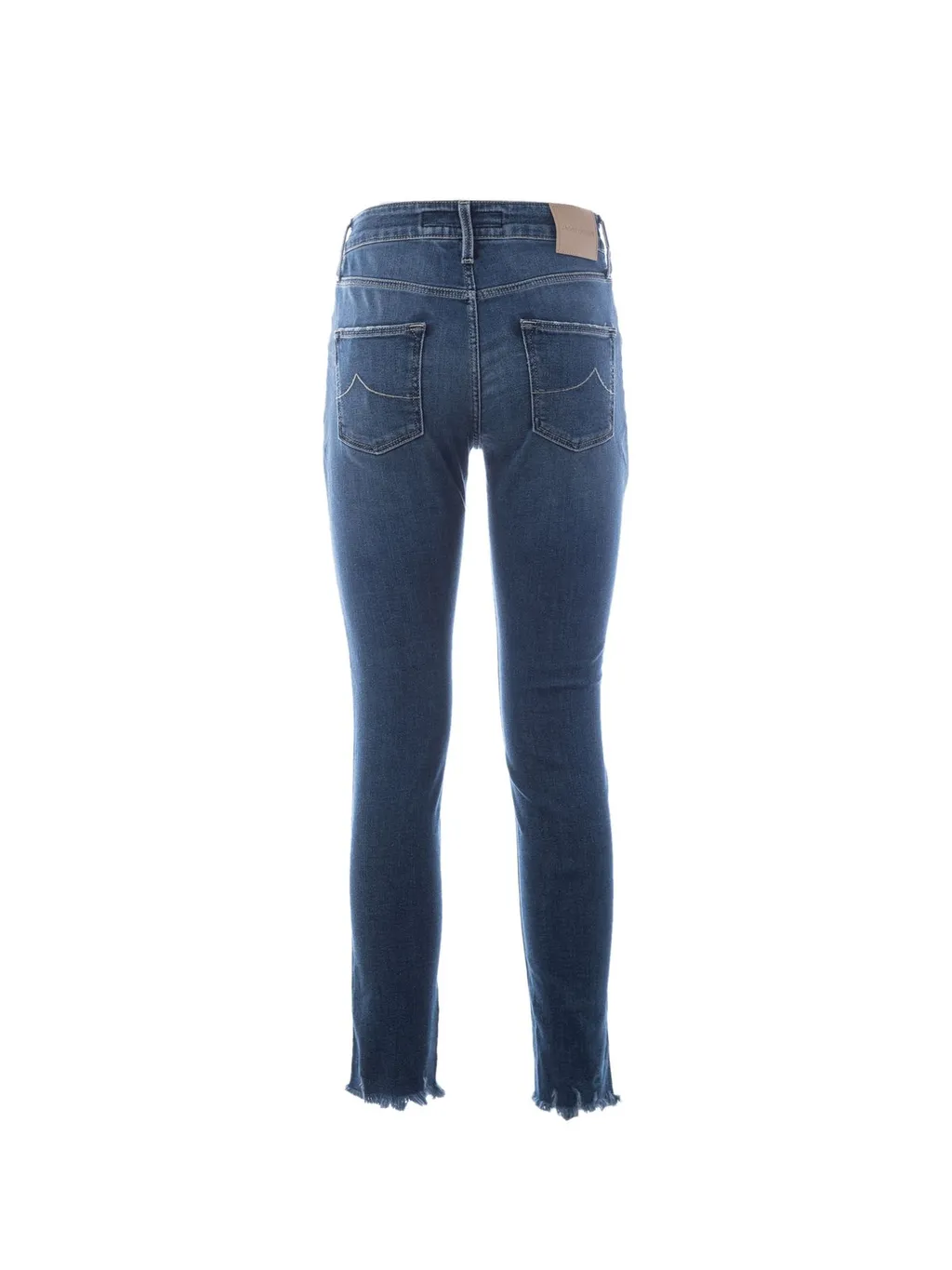 High-Waisted Skinny Jeans With Frayed Hem