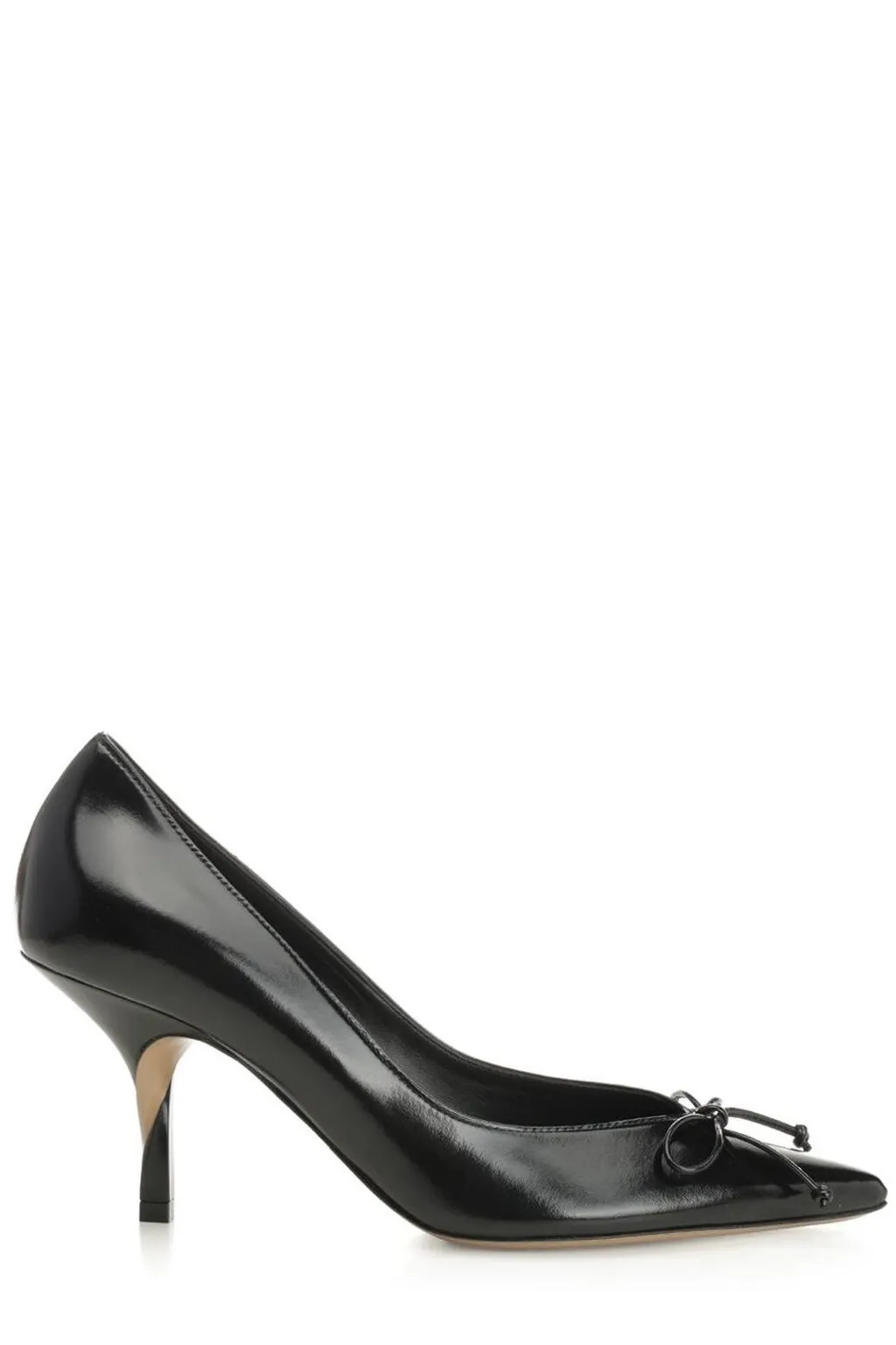 Pointed-Toe Pumps With Bow Detail