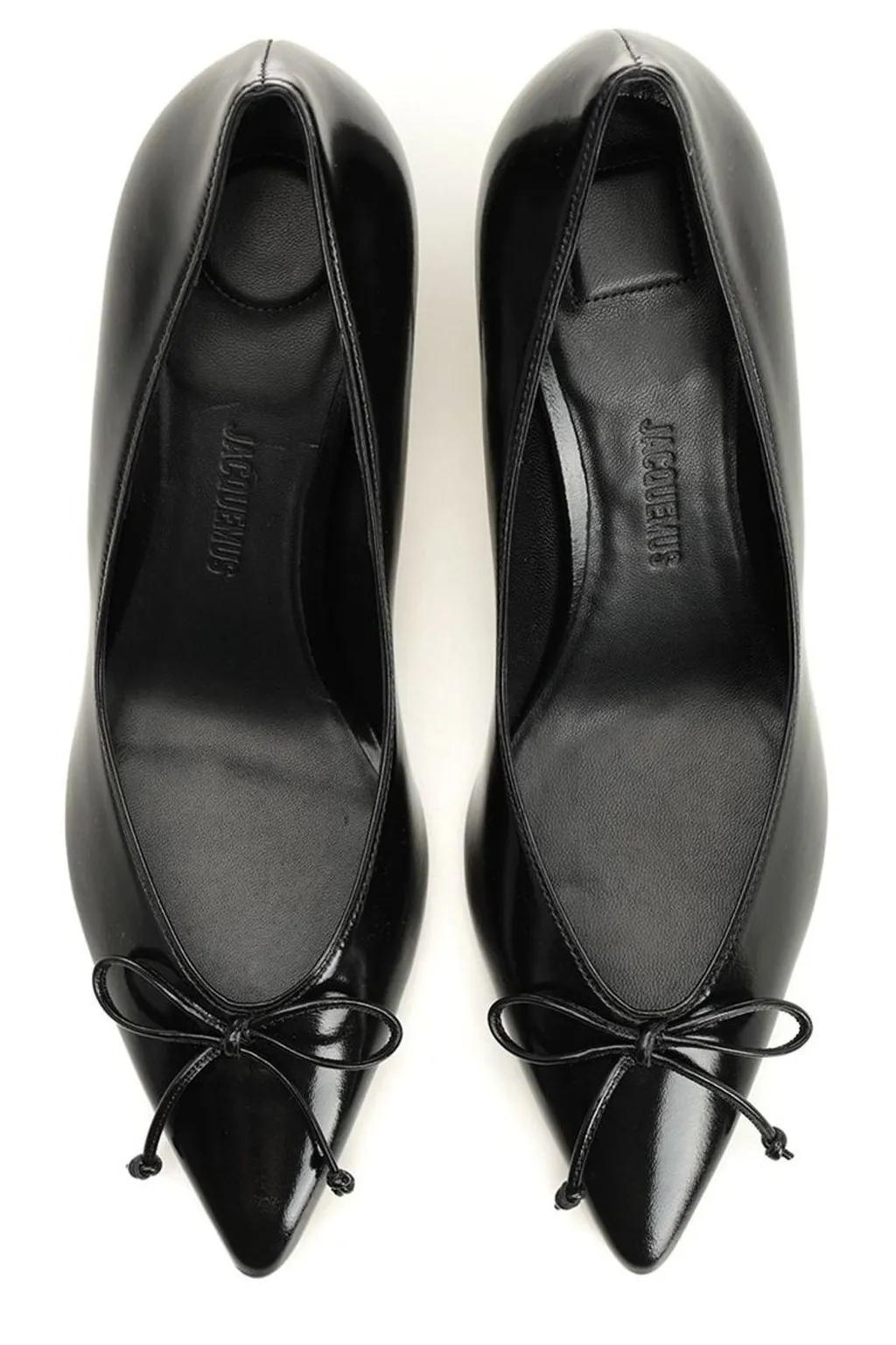 Pointed-Toe Pumps With Bow Detail