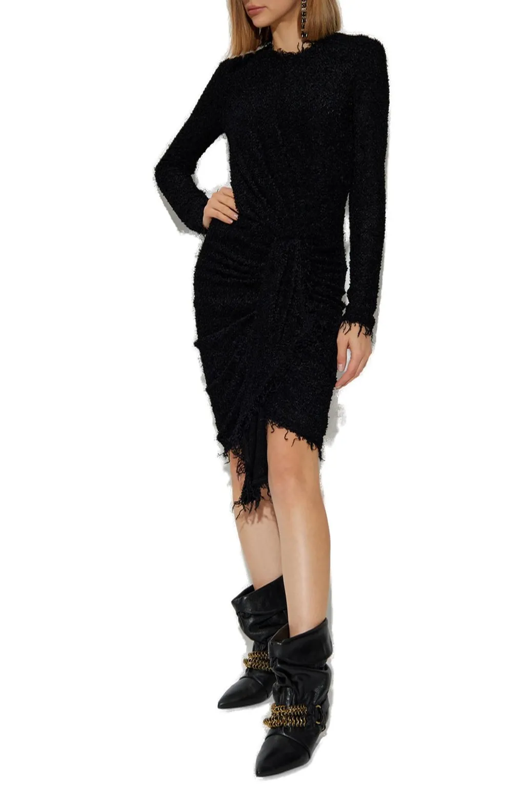 Long Sleeve Ruched Dress