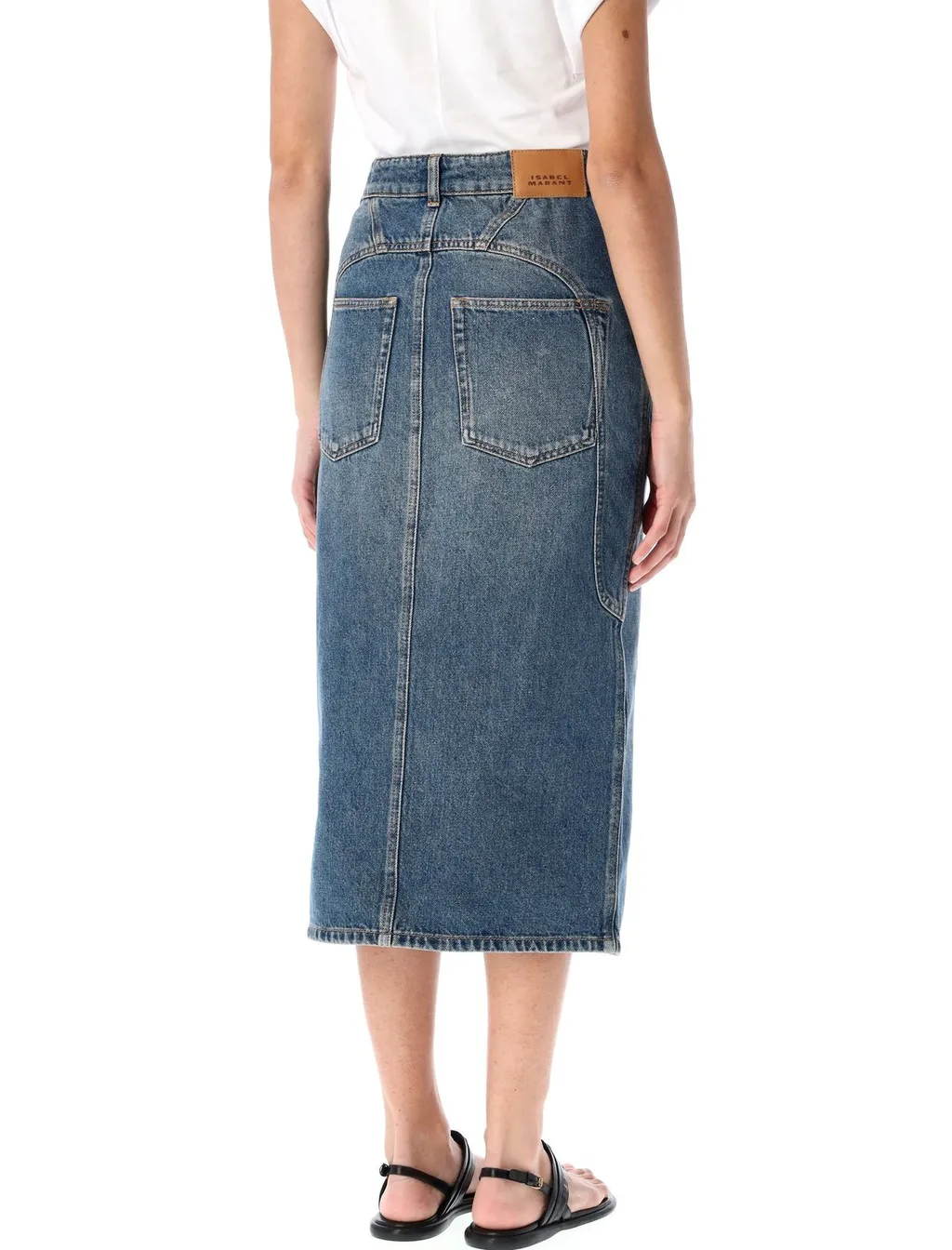 Denim Midi Skirt