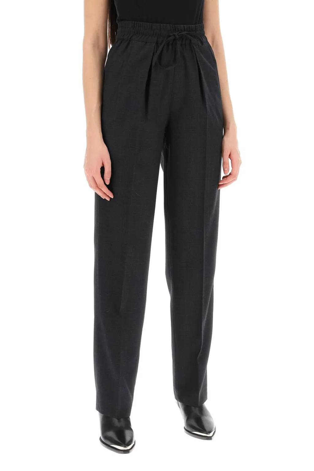 High-Waisted Pleated Trousers