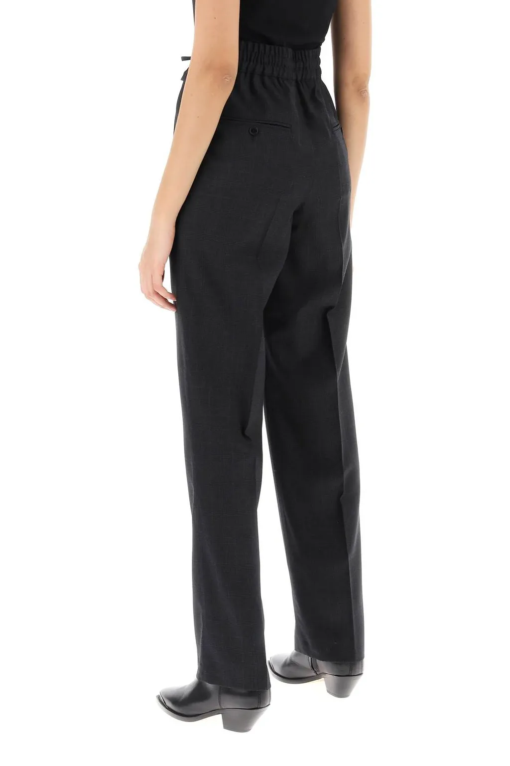 High-Waisted Pleated Trousers