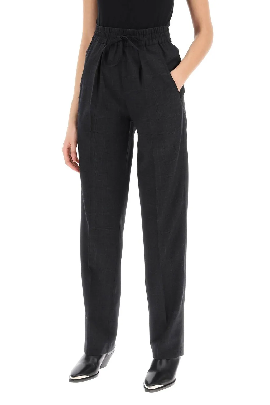 High-Waisted Pleated Trousers