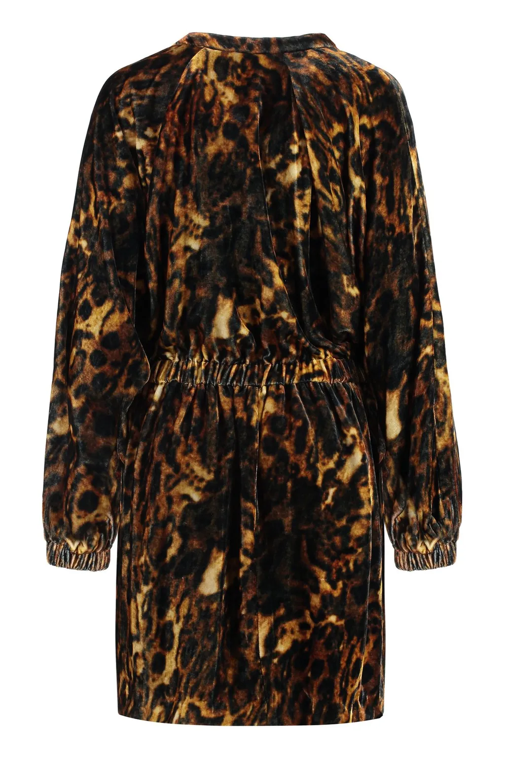 Velvet Leopard Print Mini Dress