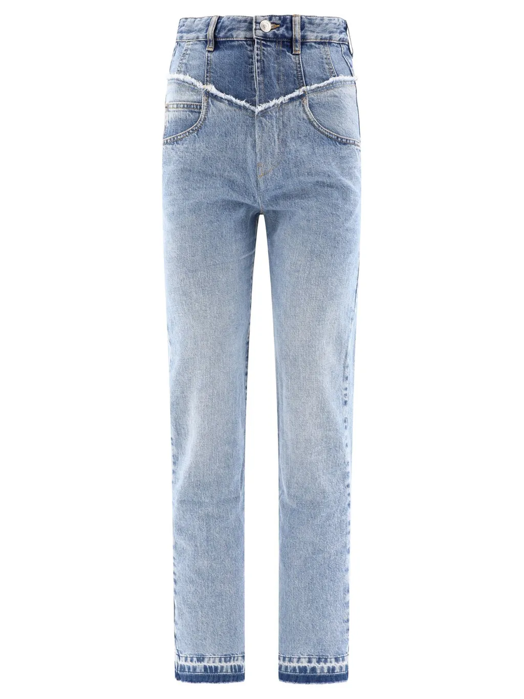 High-Waisted Straight Leg Jeans