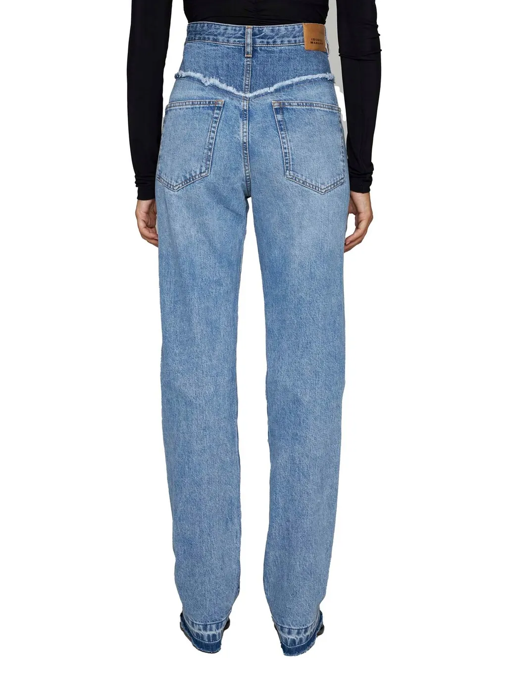 High-Waisted Straight Leg Jeans