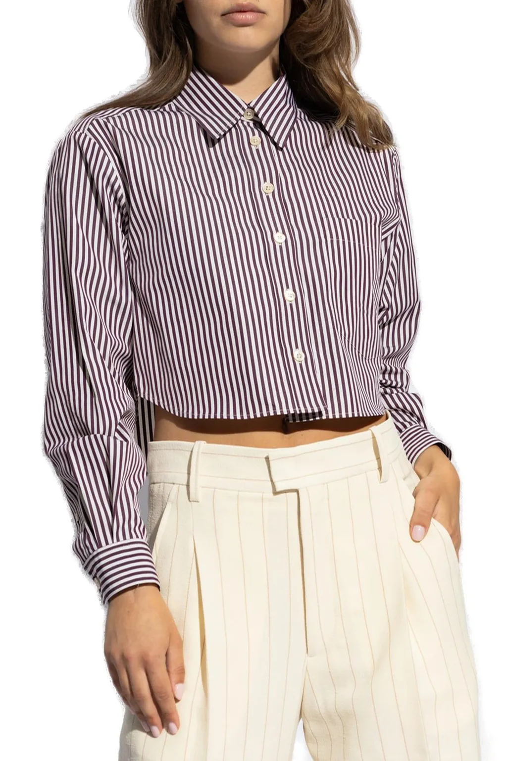 Striped Cropped Shirt