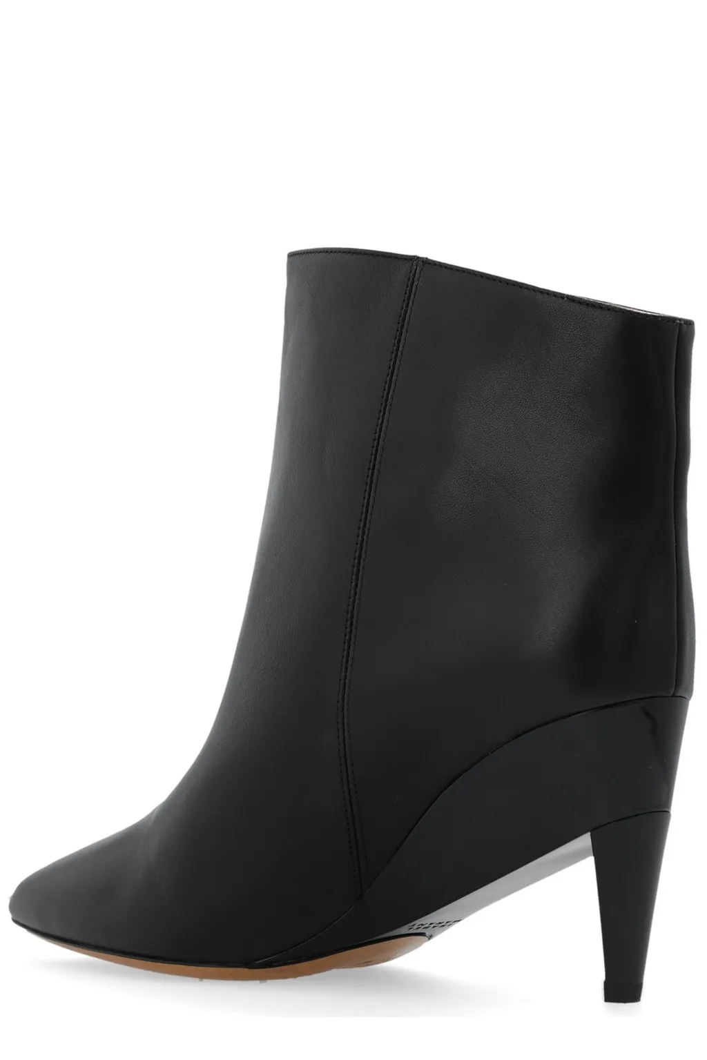 Pointed Toe Wedge Ankle Boots