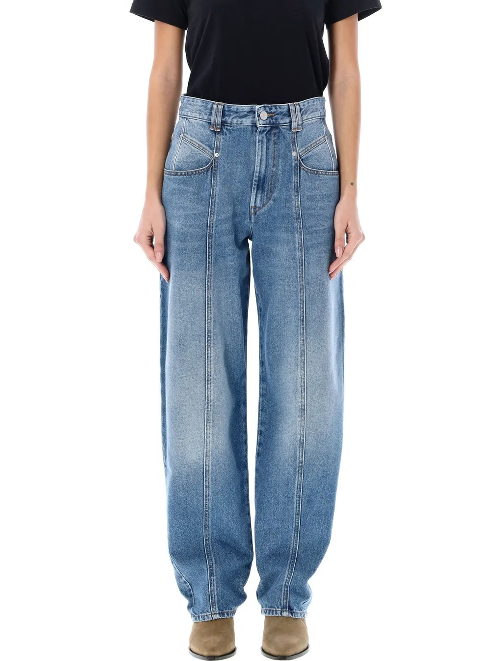 High-Waisted Wide-Leg Jeans