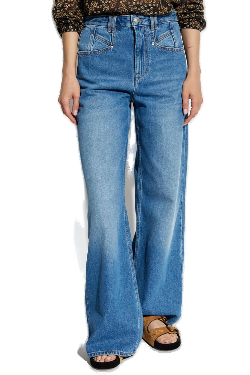 High-Waisted Wide-Leg Jeans