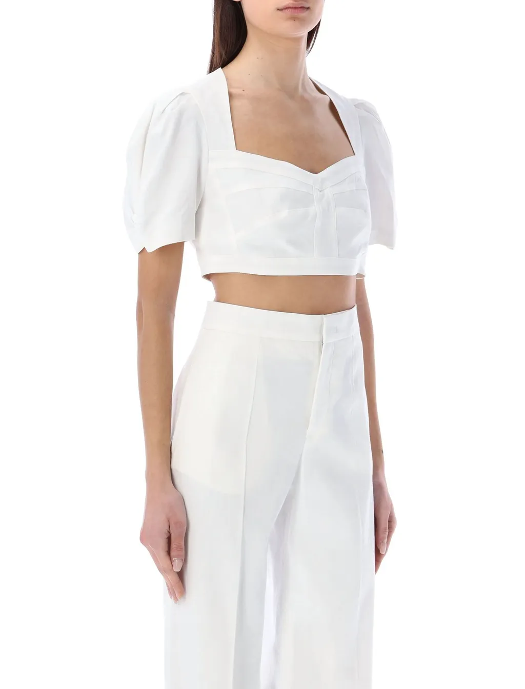 Cropped Puff Sleeve Top