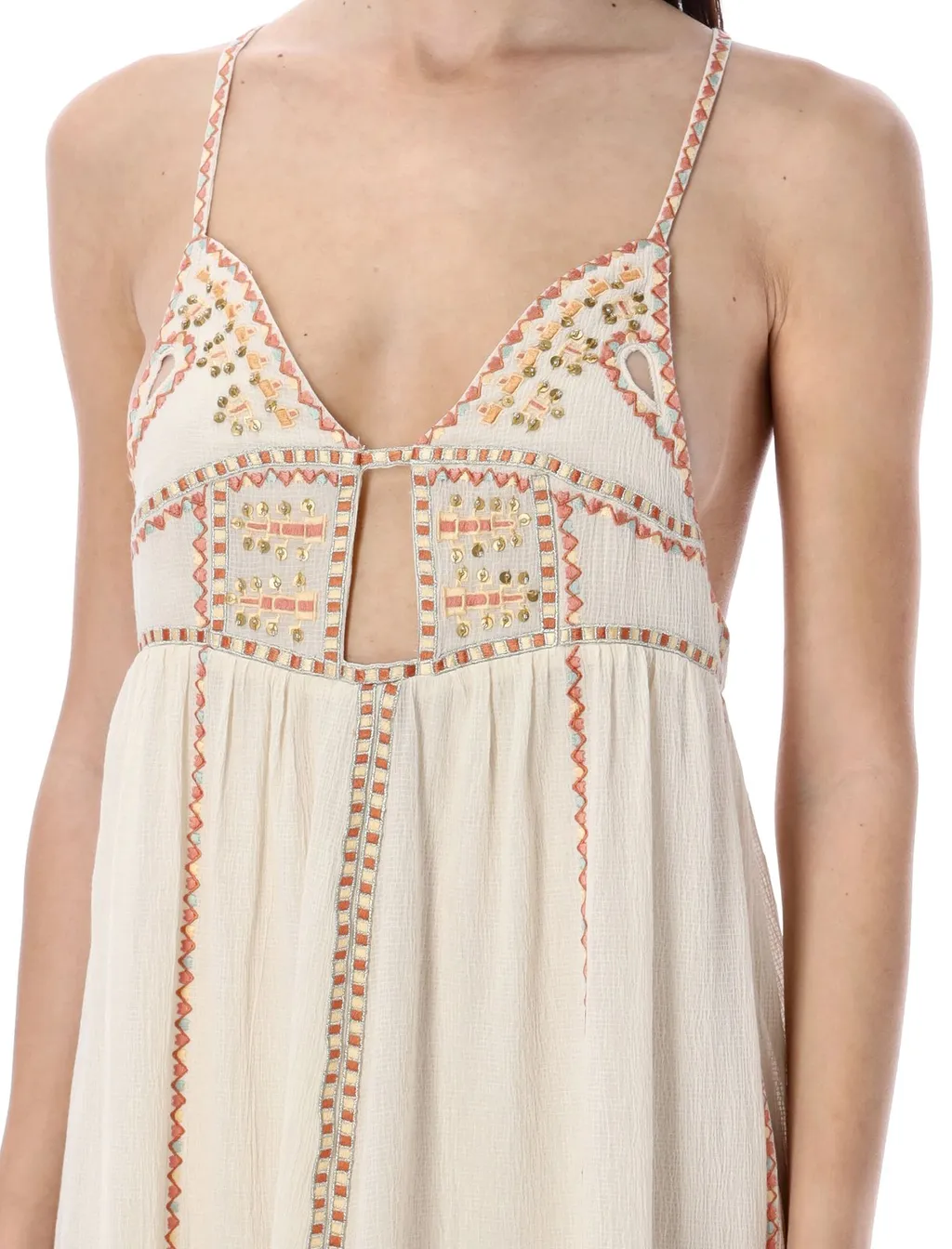 Embroidered Mini Dress