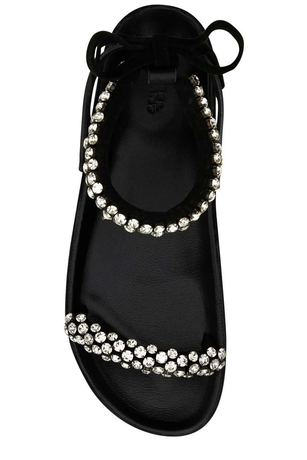 Platform Sandals With Rhinestone Embellishments
