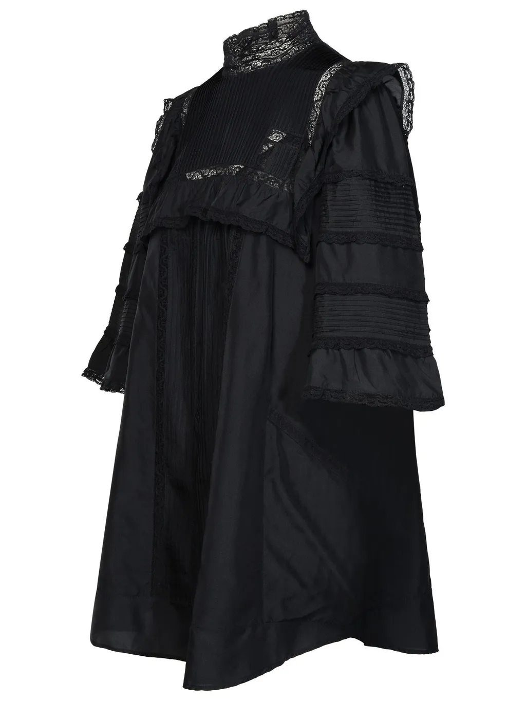 Black Lace Trimmed Dress