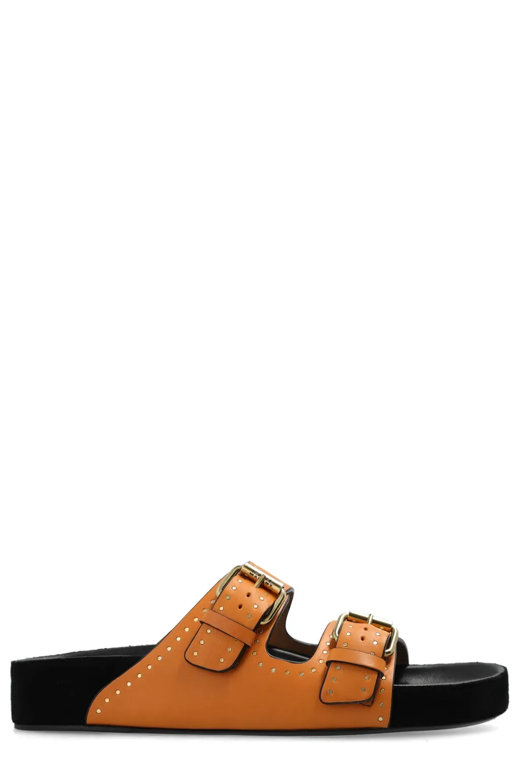 Double Buckle Slide Sandals