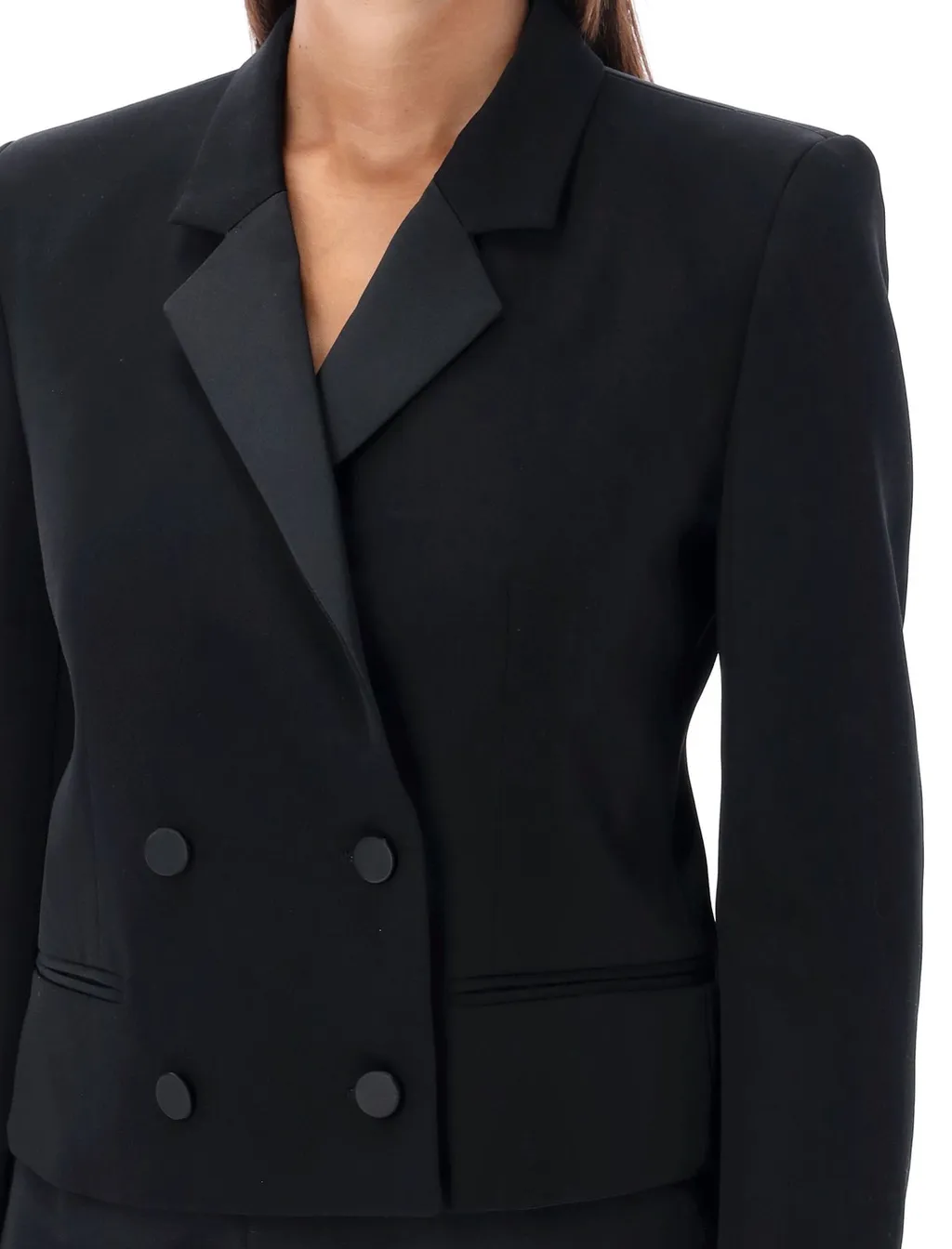 Double-Breasted Cropped Blazer