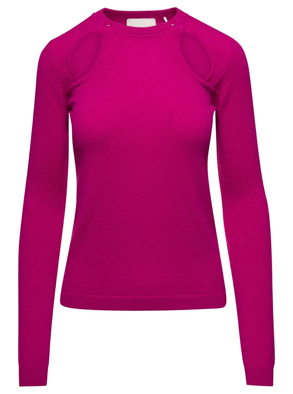 Long Sleeve Knit Top With Cut-Out Shoulders