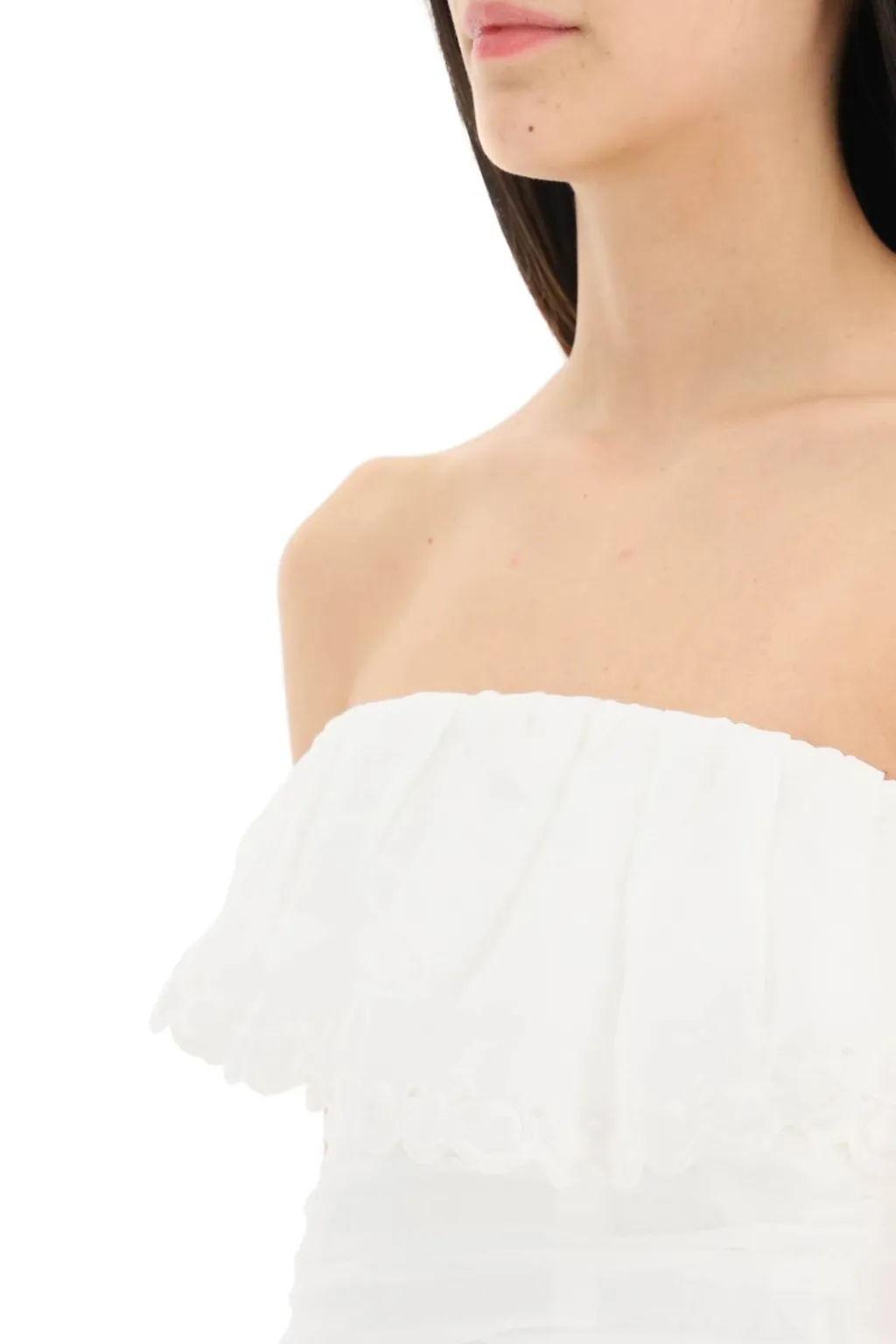 Strapless Ruffled Mini Dress