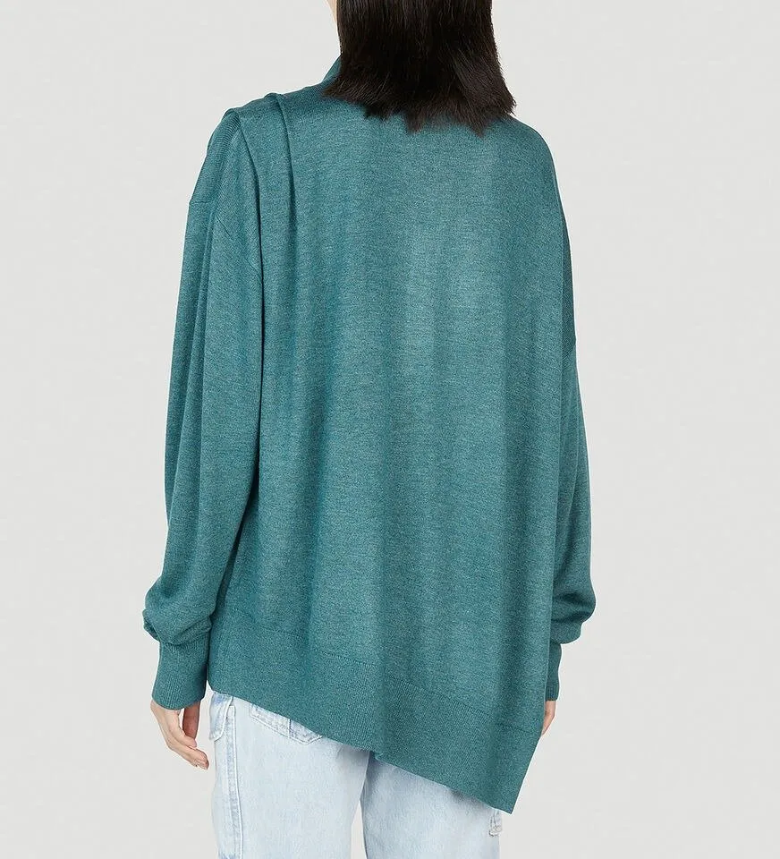 Asymmetric Polo Sweater