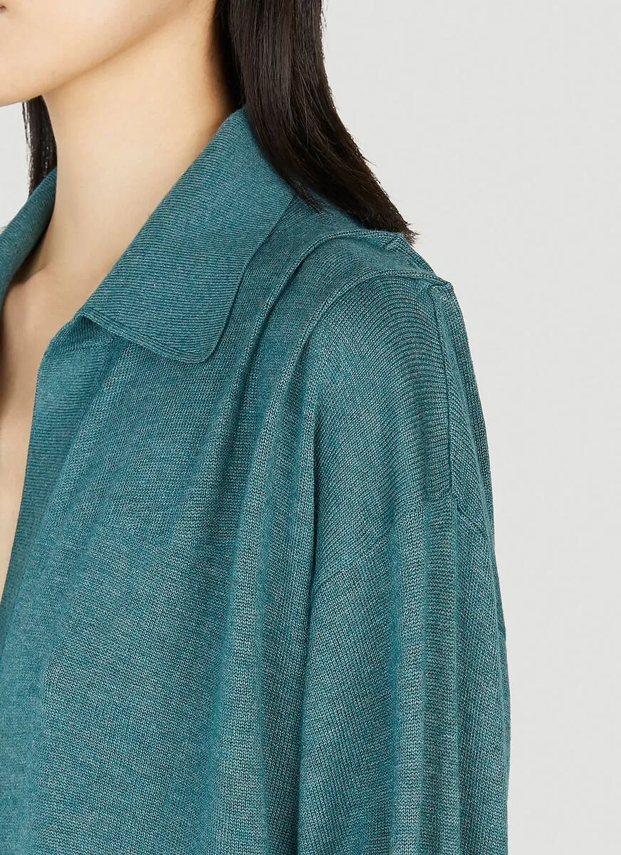 Asymmetric Polo Sweater
