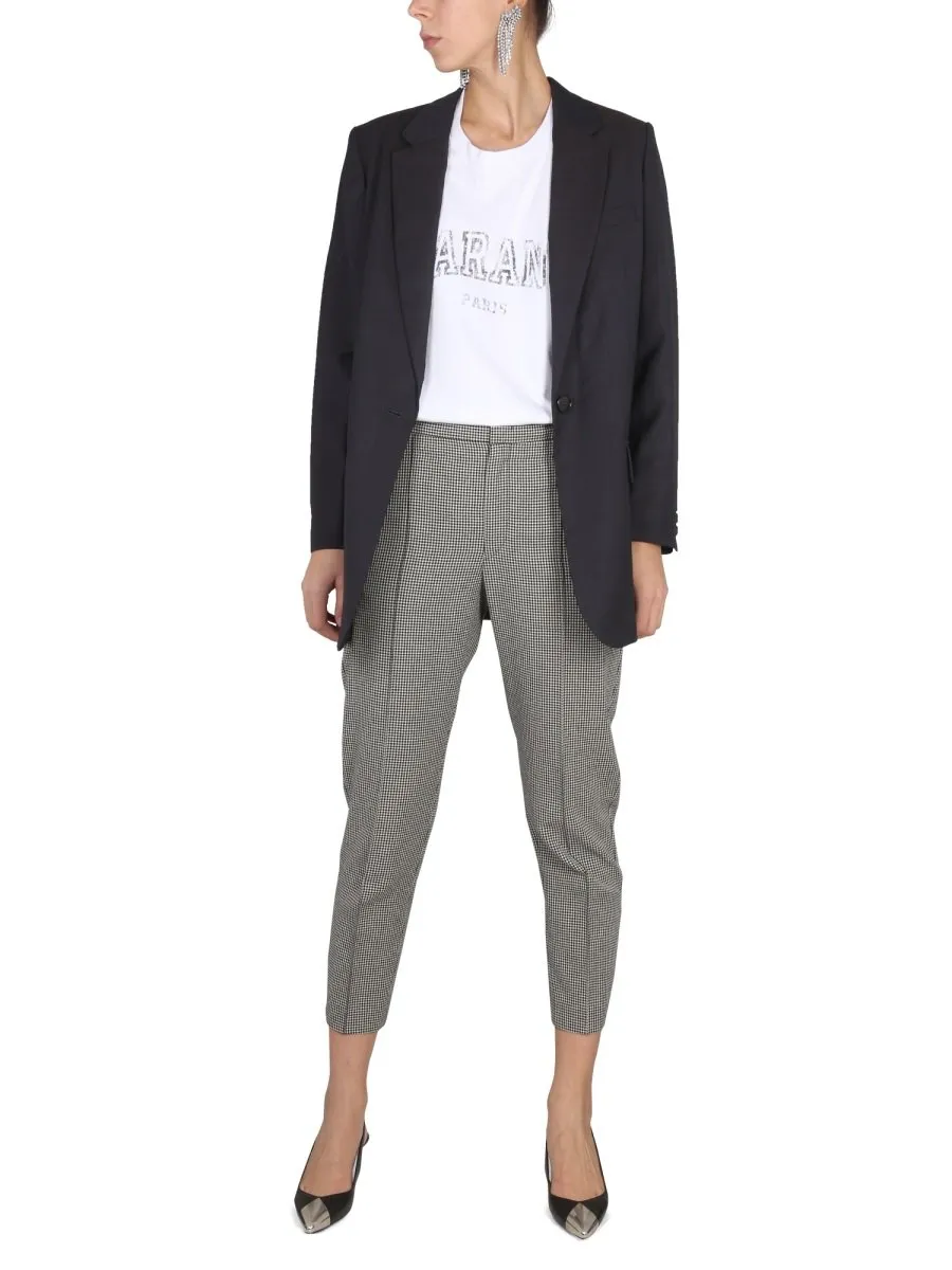 Houndstooth Cropped Trousers