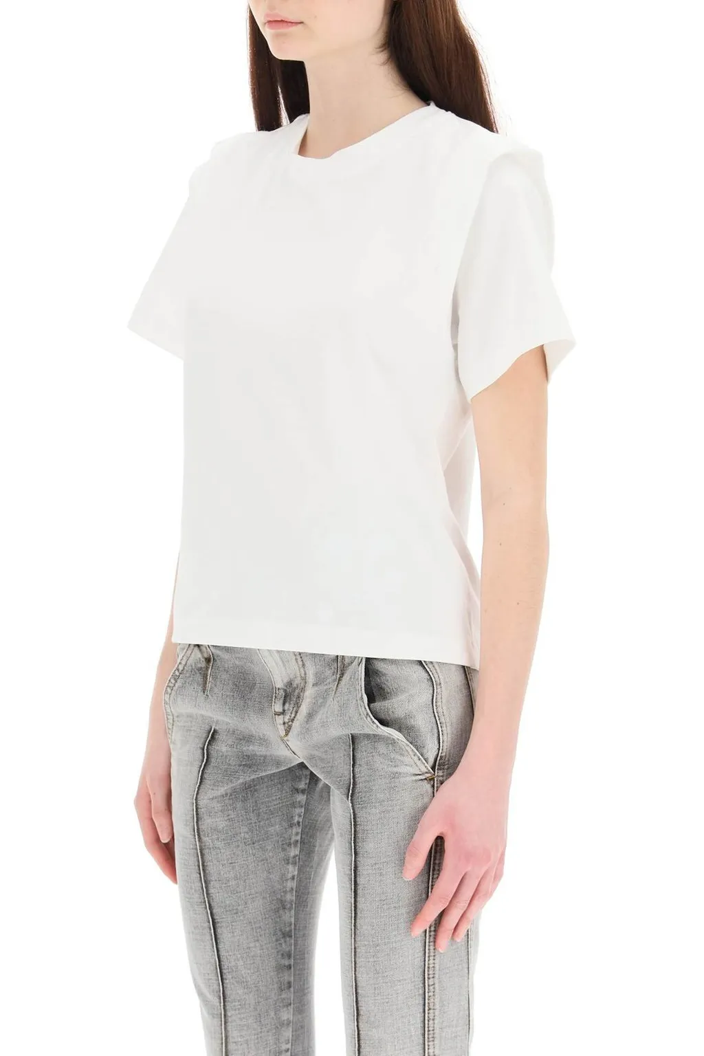 T-Shirt With Padded Shoulders