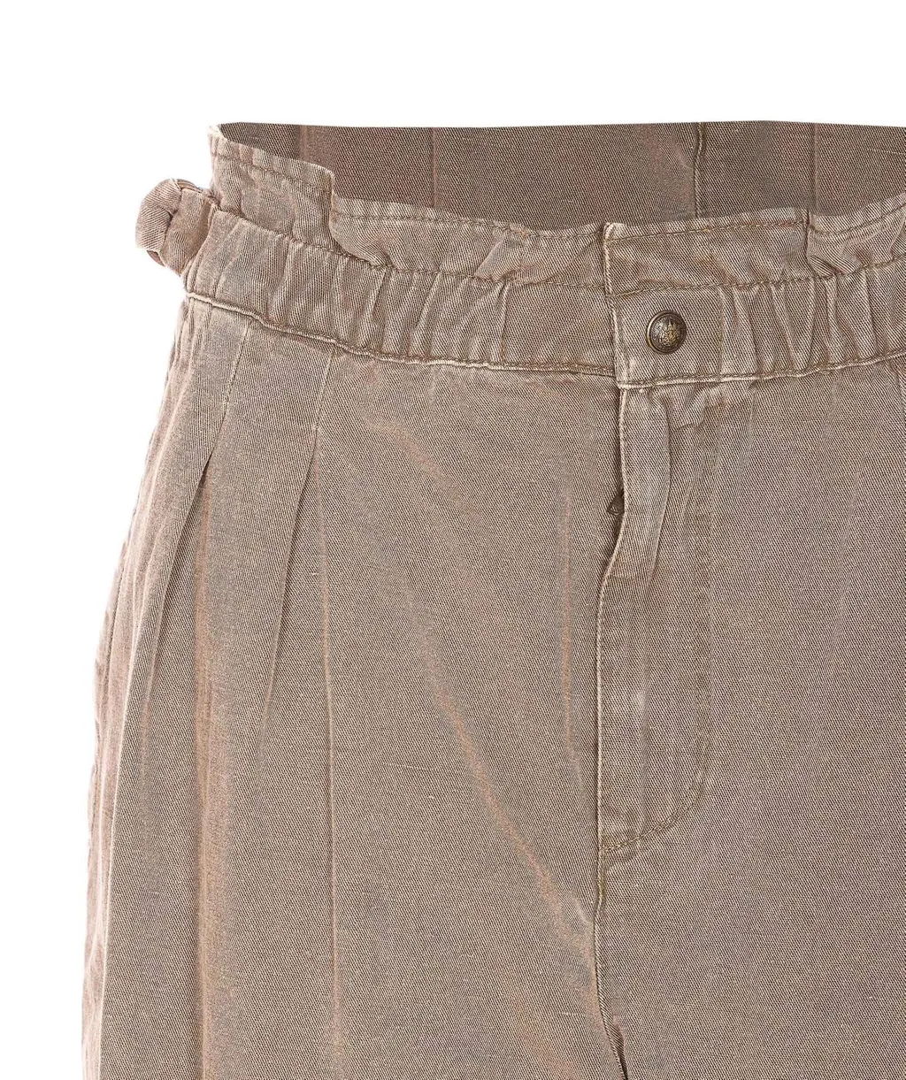 High-Waisted Paperbag Trousers