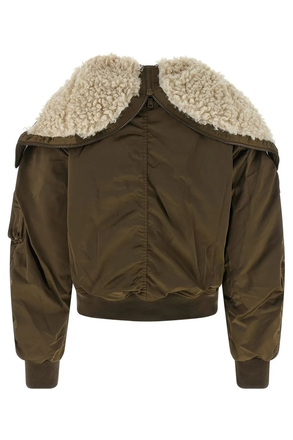 Bomber Jacket With Shearling Collar