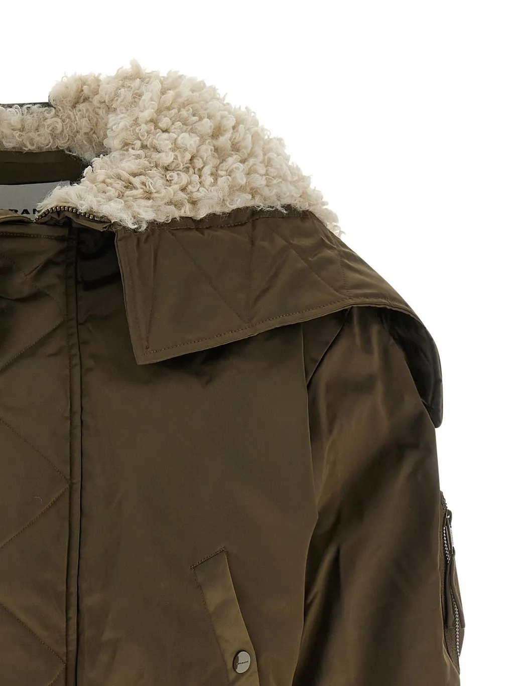 Bomber Jacket With Shearling Collar