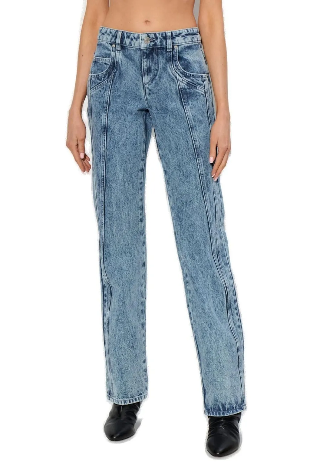 High-Rise Straight Leg Jeans