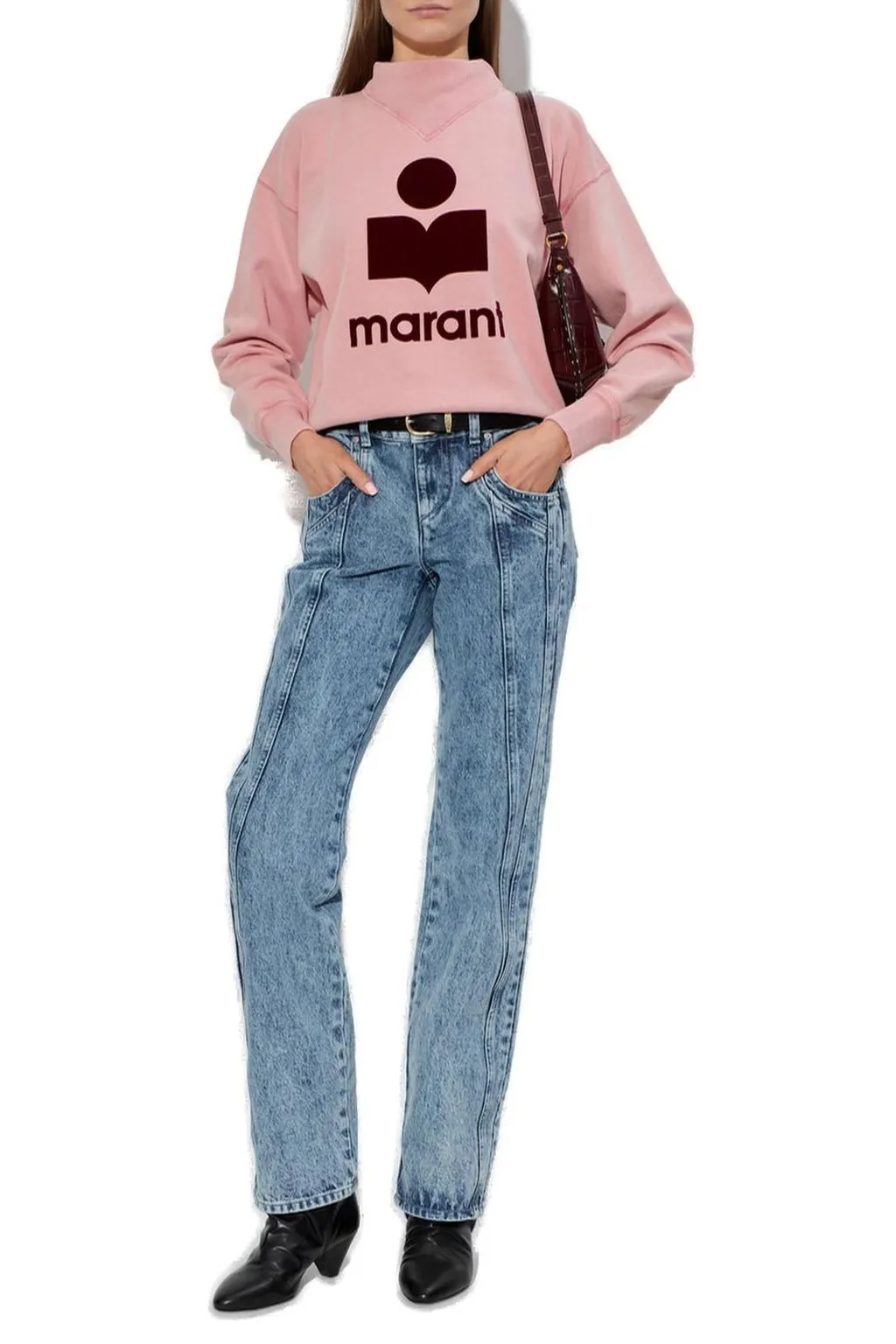 High-Rise Straight Leg Jeans