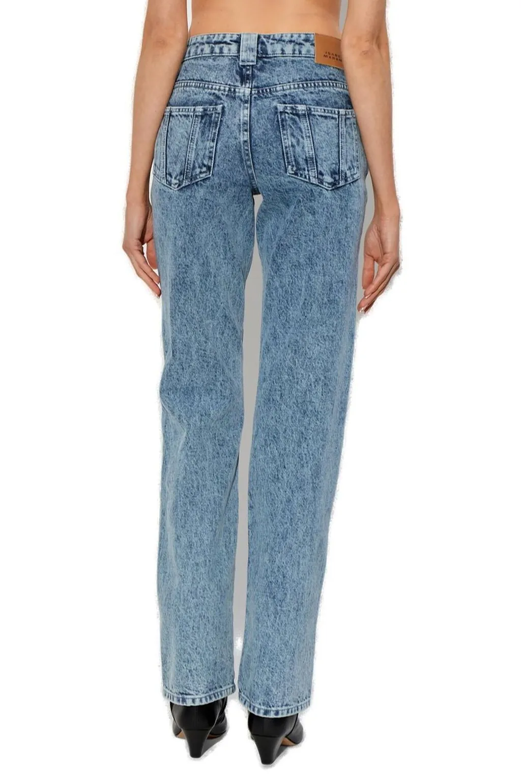 High-Rise Straight Leg Jeans