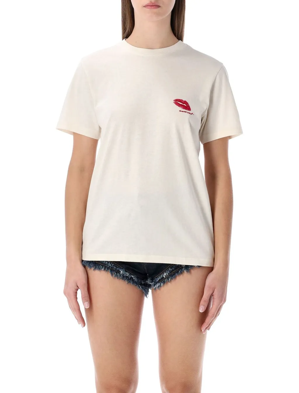 T-Shirt With Kiss Print