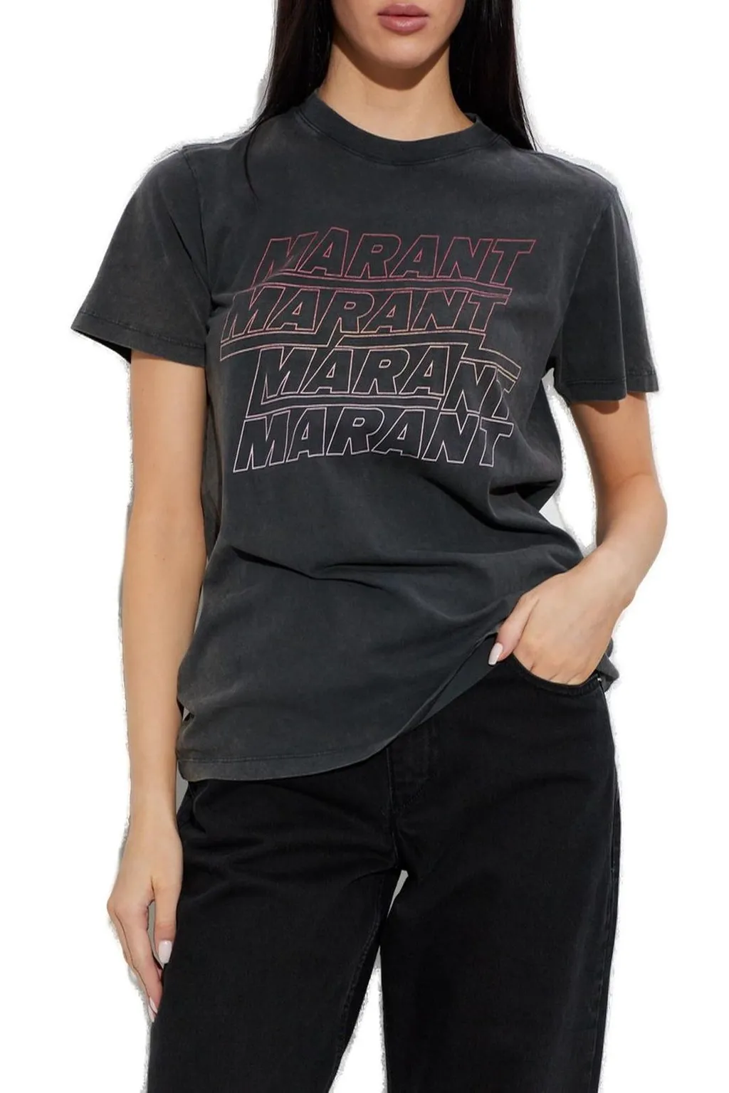 T-Shirt With Crown Print