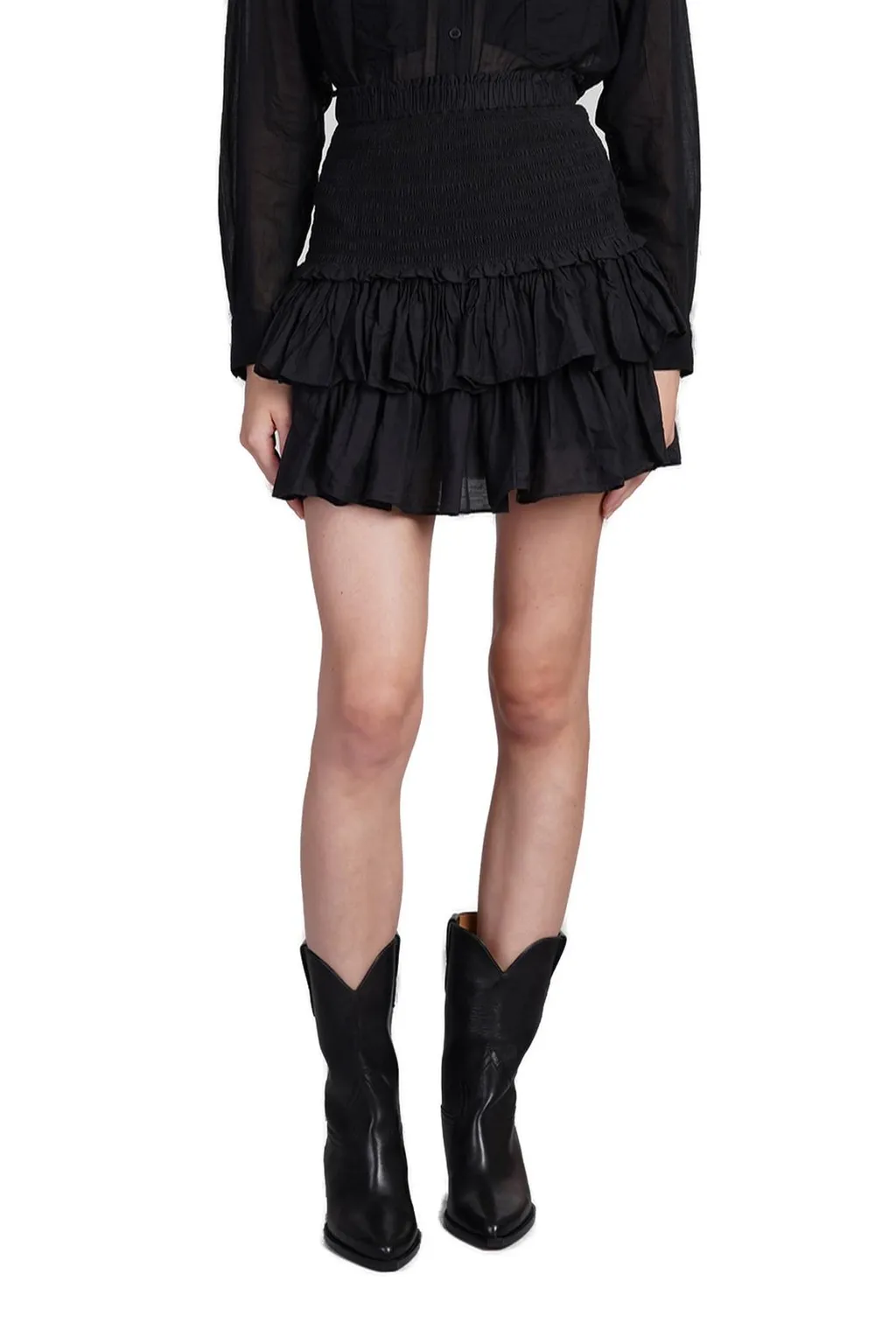 Tiered Ruffle Mini Skirt