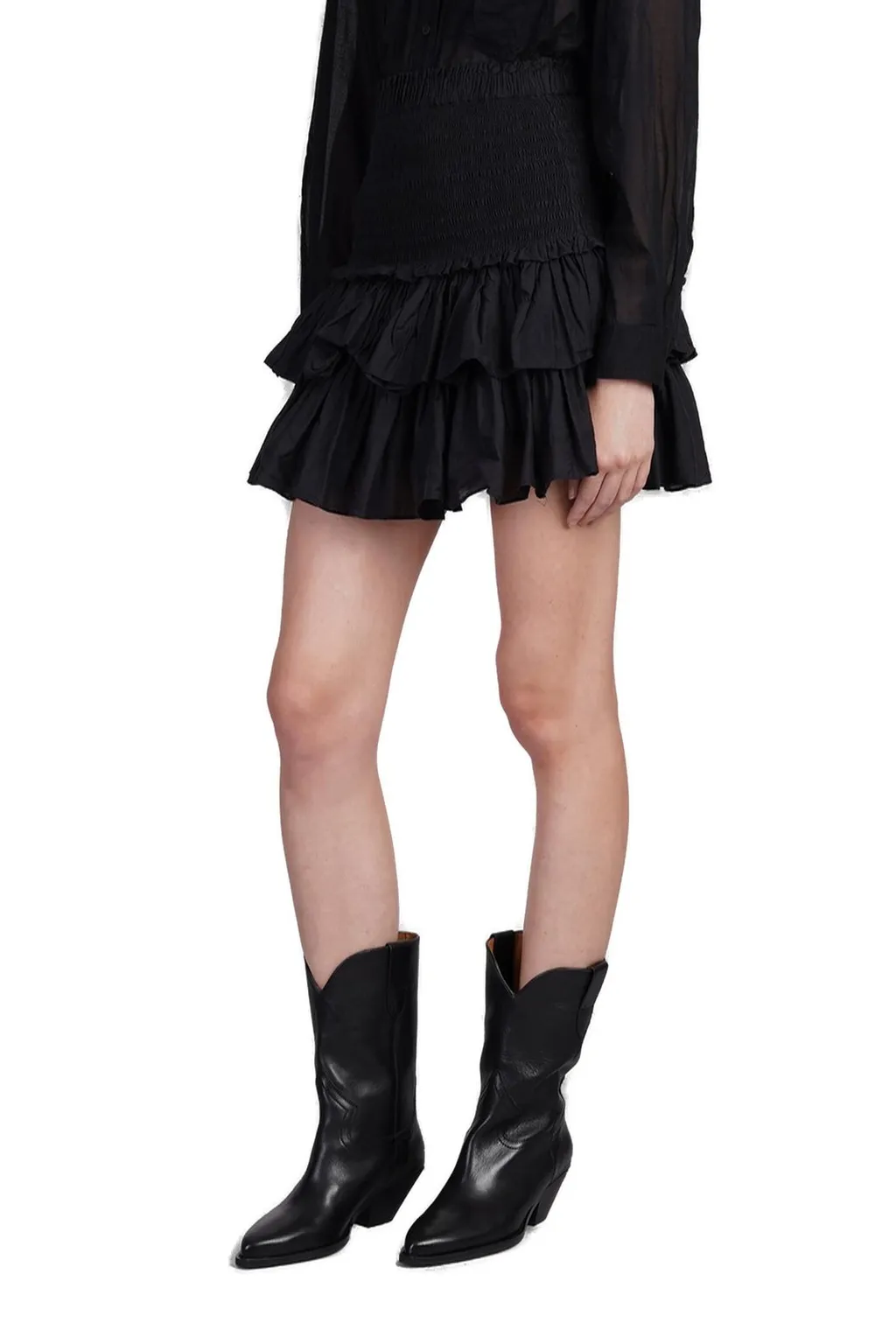 Tiered Ruffle Mini Skirt