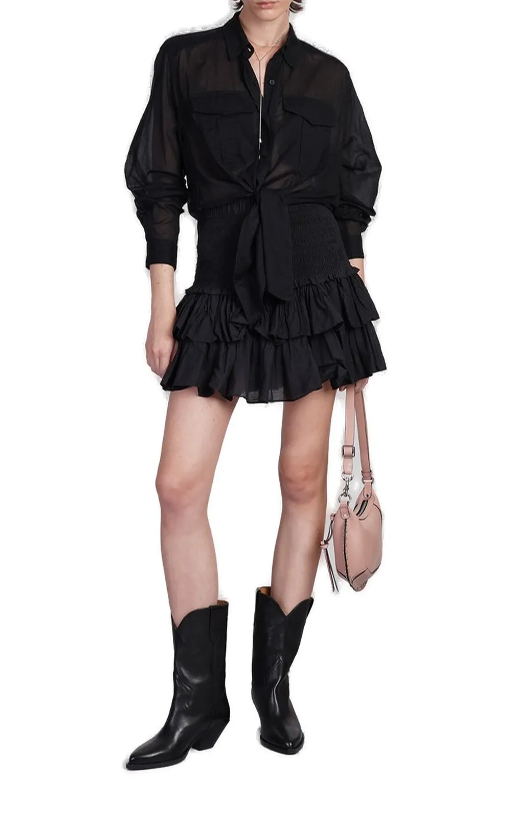 Tiered Ruffle Mini Skirt