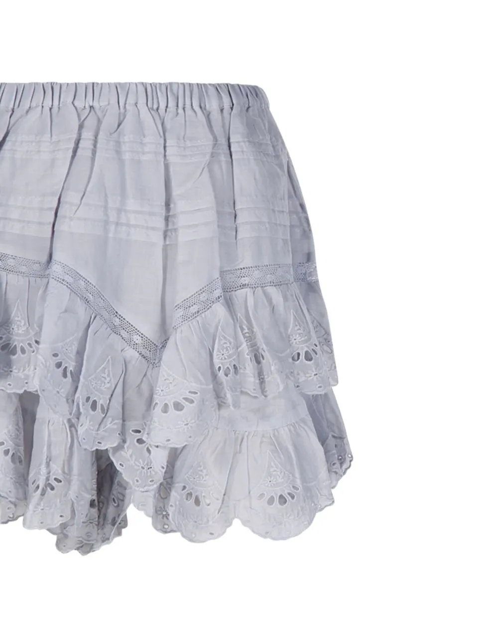 Tiered Eyelet Skirt